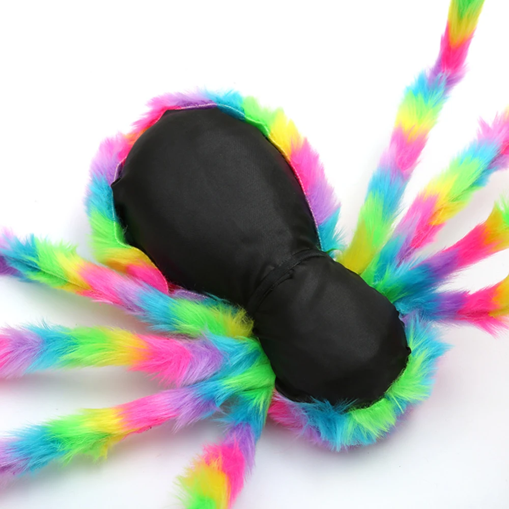 50 70 90cm super big plush colorful spider made of wire and plush for party halloween 5