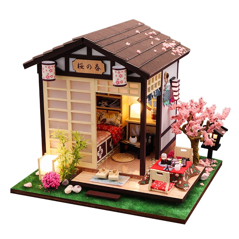 Diy Wooden Casa Japanese Dollhouse Kit Assembled Miniature Furniture Light Doll House With Cherry Blossoms Toys For Adult Gifts Doll House Accessories Aliexpress Diy Wooden Casa Japanese Dollhouse Kit Assembled Miniature Furniture Light Doll House With Cherry Blossoms Toys For Adult Gifts Doll House Accessories Aliexpress