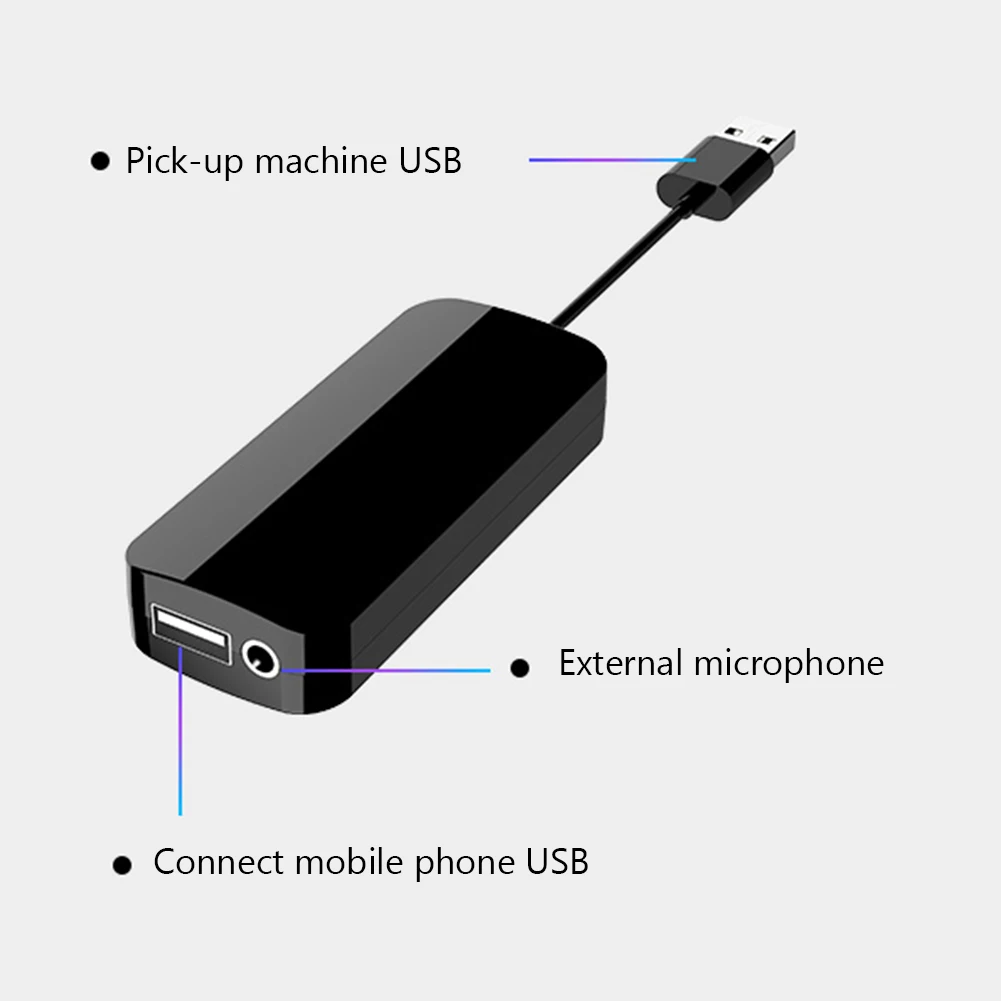 Für CarPlay Android Auto USB Dongle Verdrahtet Adapter mit Mic