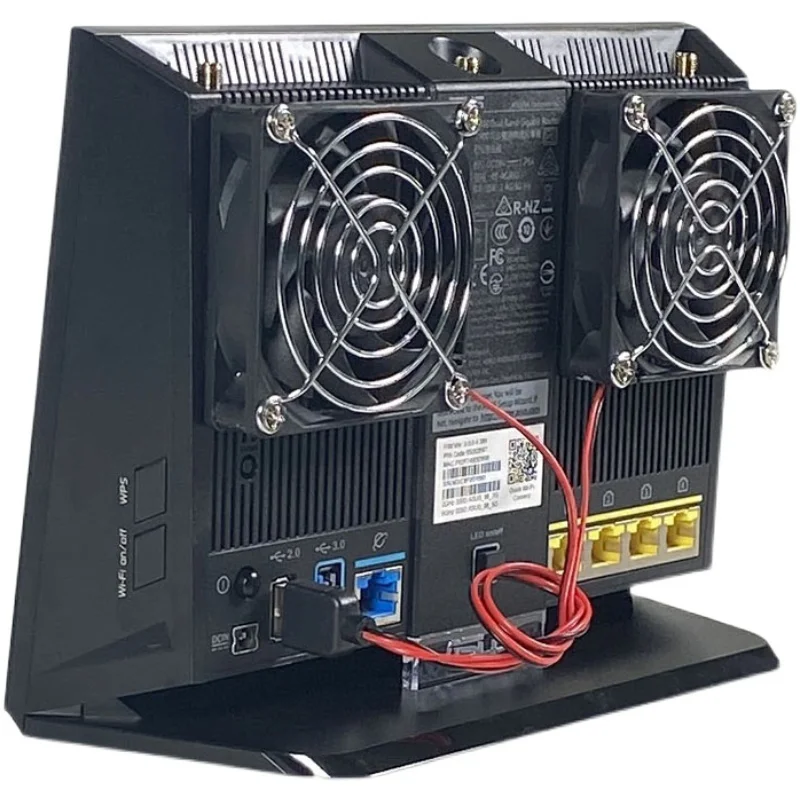 Ventilador de Refrigeração Ultra Silencioso Ventilador Duplo Alto Volume de ar Plugue Usb Adequado para Rt-ac68u Ac86u Ex6200 Radiador Roteador sem Fio 5v - Imagem 5