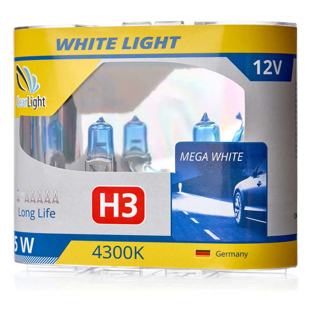 Лампа галогенная H3 White Light, 2 шт