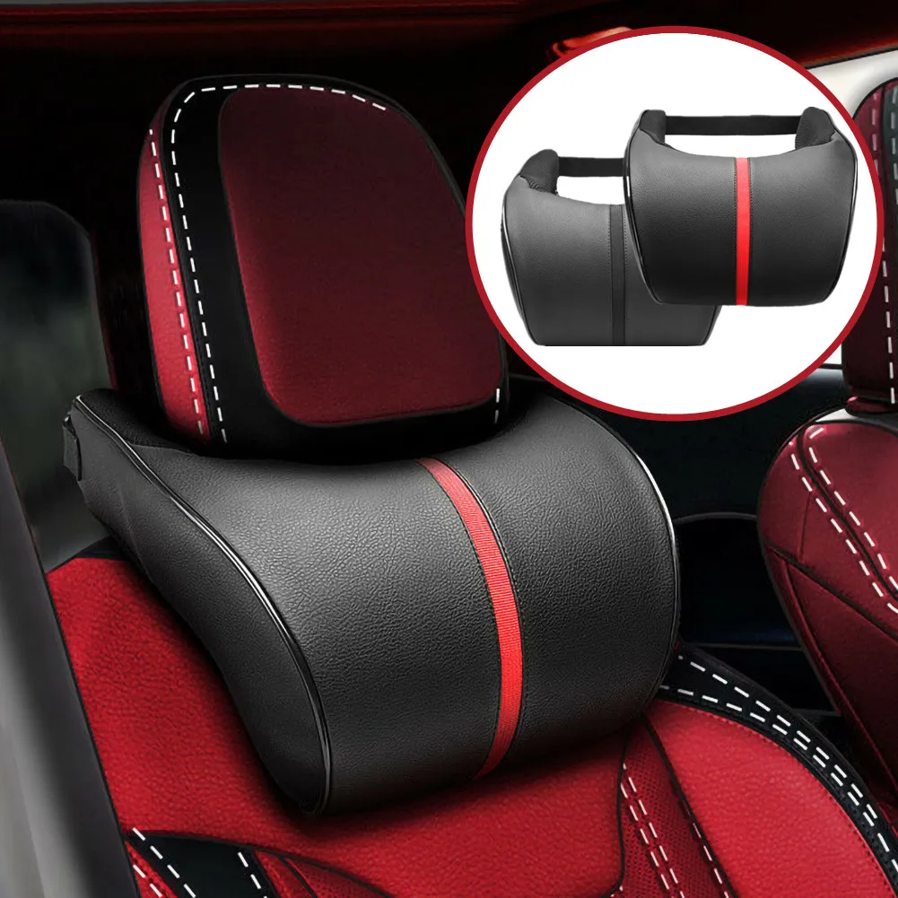 

Автомобильная подушка для шеи, регулируемая подушка из хлопка с эффектом памяти для подголовника автомобиля, подушка для кресла, аксессуар...