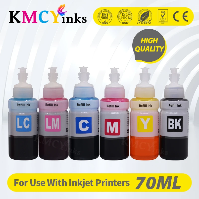 

Набор для заправки KMCYinks 70 мл, чернила для принтера EPSON L800, L801, L805, L810, L850, L1800, T6731, T6732, T6733, T6734, T6735
