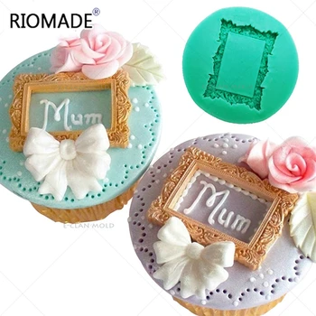 

Retro Mirror Silicone Mold Fondant Molds Cake Decoration Tools Chocolate Cupcake Dessert Framework Kitchen Mould F0175JZ