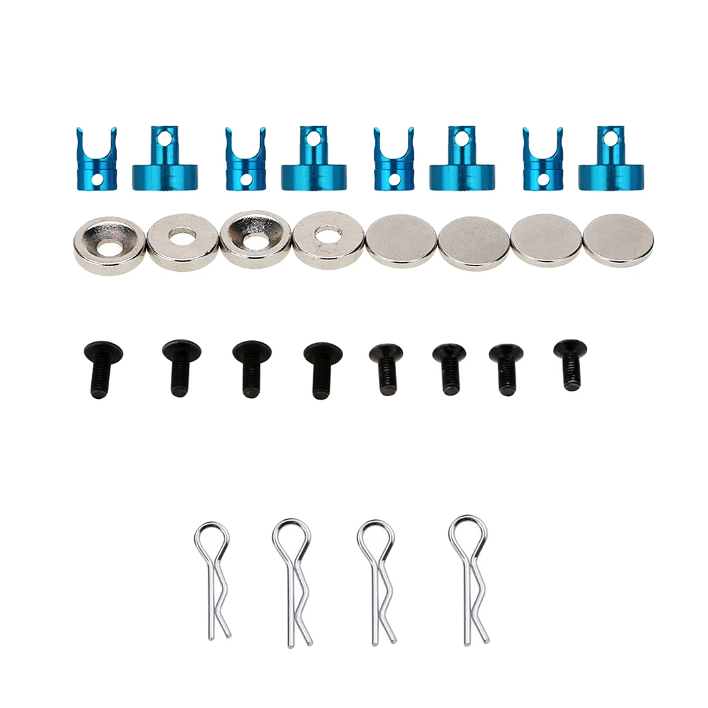 4pcs Metal Magnetic Stealth Invisible Body Post Mount RC Car Shell Column