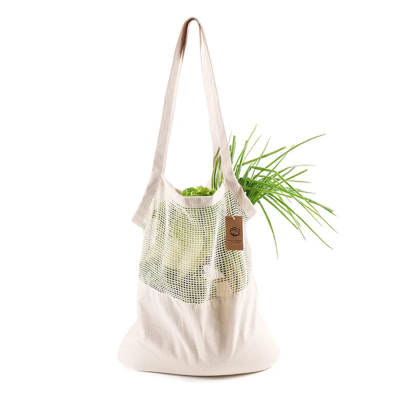 

Eco-friendly Recycle Bag Reusable Shopping Bag Organic Cotton Grocery Bag Fruit Vegetable Bags Canvas Tote