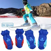 Утолщенные Детские уличные теплые лыжные перчатки водонепроницаемые зимние спортивные сноуборд лыжные перчатки для детей варежки