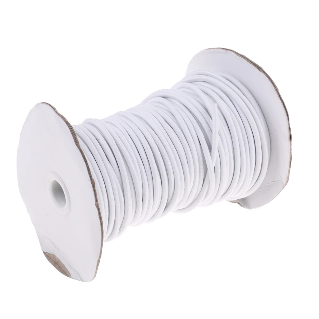 4mm Round Rubber Coated Polyester Elastic Bungee Rope Shock Cord Tie Down Boat RV Accessories