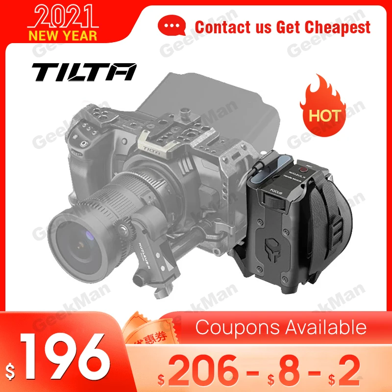 Боковая ручка TILTA для камеры BMPCC 4k 6K PRO аккумулятора F970 LP-E6 F550 F570 аксессуары Blackmagic