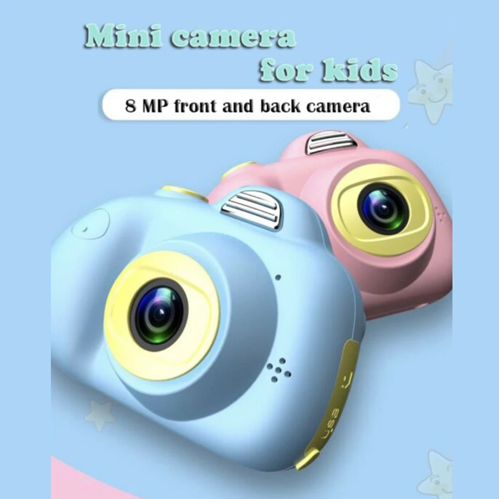 Детская Цифровая камера 8MP " lcd 1080P селфи sd-карта 16 Гб подарок на день рождения Новинка и высокое качество