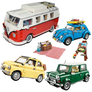 

Technic T1 Car Van Fit Volkswagenin Camperion Children Creator Series Building Blocks Toys with Ideas 10220 10252 10242 10271