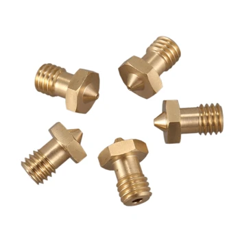 

0.4mm Full Metal J-Head Print Nozzle Dedicated Brass Nozzle, Suitable For 1.75mm Consumables 3D Printer Nozzle (5 Pack)