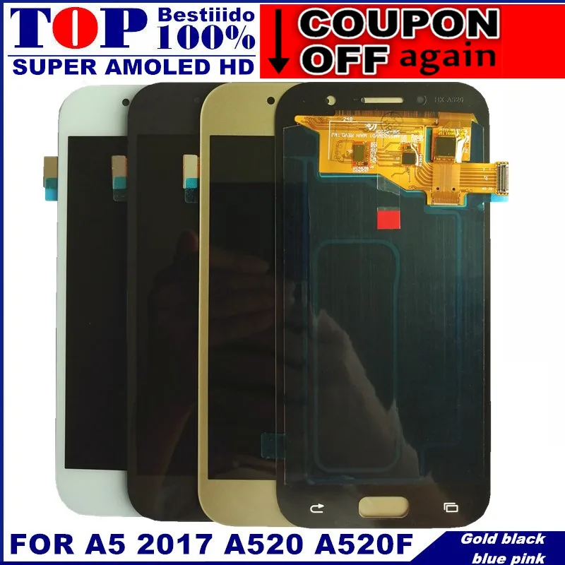 Высокое качество супер AMOLED lcd для Samsung Galaxy A5 2017 A520 A520F A520F/DS телефон S дисплей