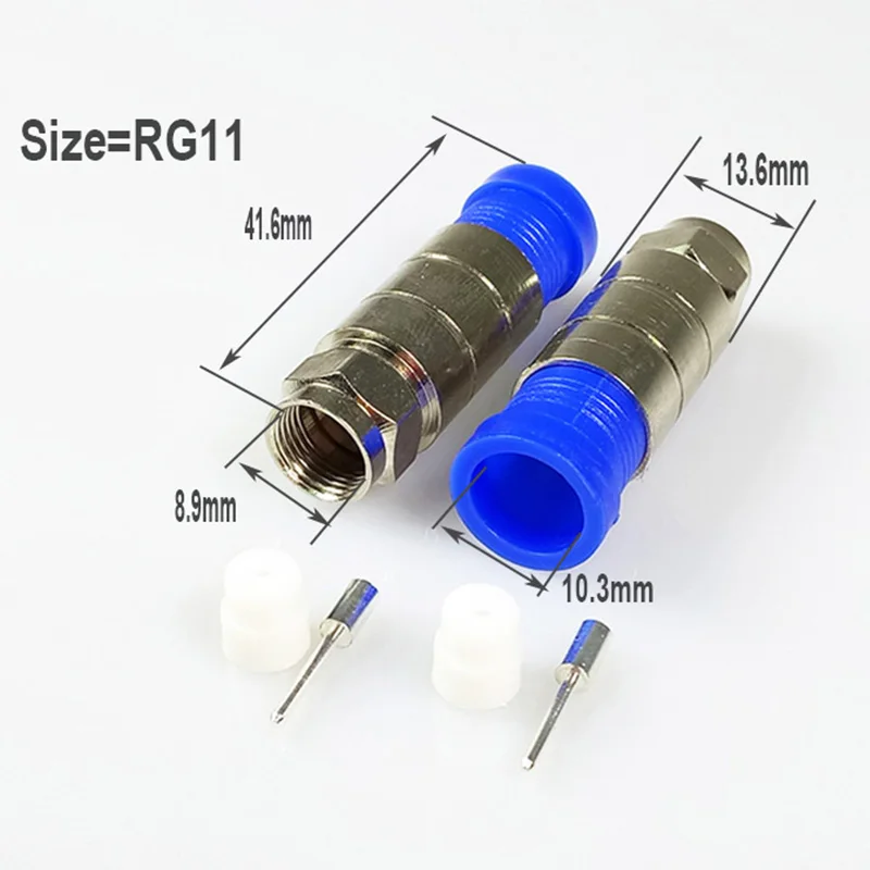 rg11 conector de fio atacado com 10 pecas peca 05