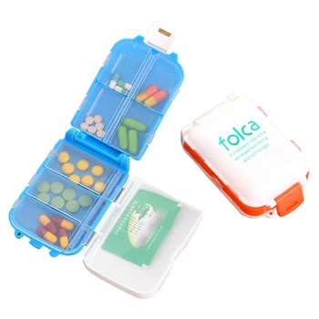 

Useful 10*6.6*3.5cm Weekly Sort Folding Vitamin Medicine Drug Pill Box Makeup Storage Case Container Cases