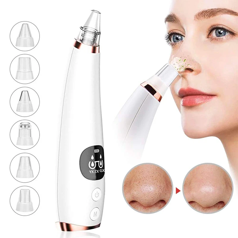 

Electric Vacuum Blackhead Acne Remover With Six Interchangeable Heads