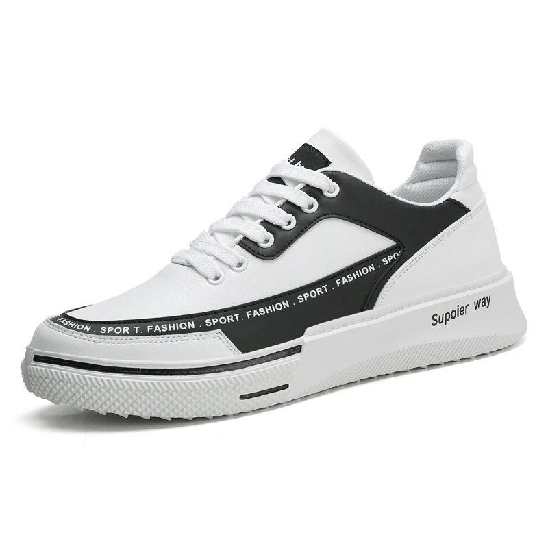 White Black Модные белые туфли на платформе; модная удобная повседневная обувь; мужская обувь - Цвет: White Black
