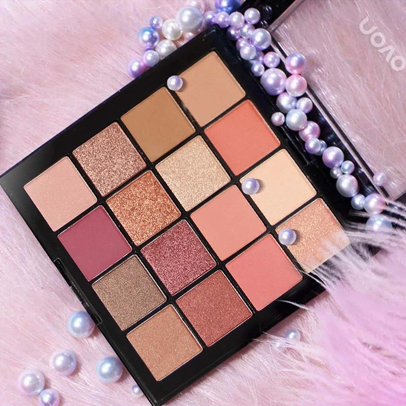 NOVO 16 Colors Matte Shimmer Glitter Eyeshadow Palette Smoky Nude Eyes Makeup Eye Shadow Powder Earth Color Beauty Cosmetics |