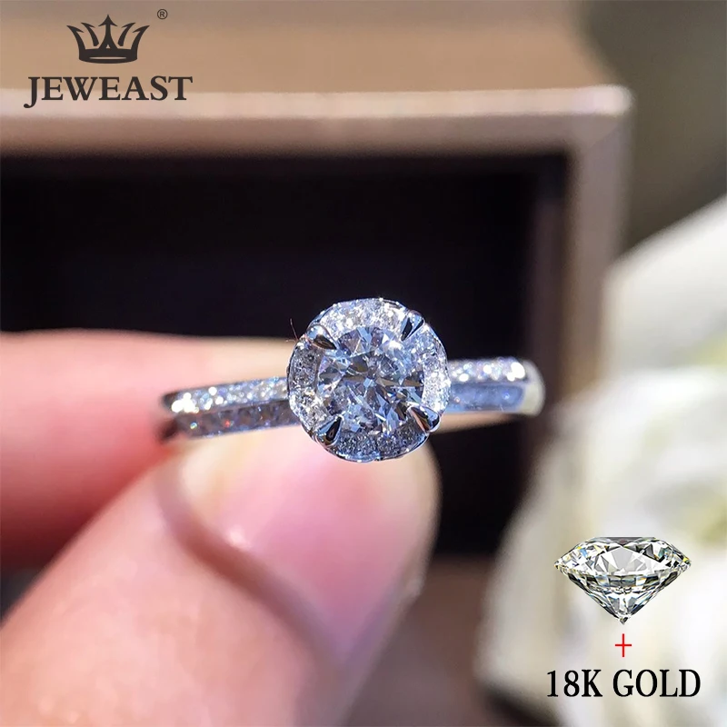 Кольцо из чистого золота с натуральным бриллиантом