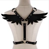Sexy Angel Wings Leather Harness Cage Bra Belt Lingerie Fetish Black Body Sexy Tops Caged Bralette Punk Goth Dance Underwear ► Photo 2/6
