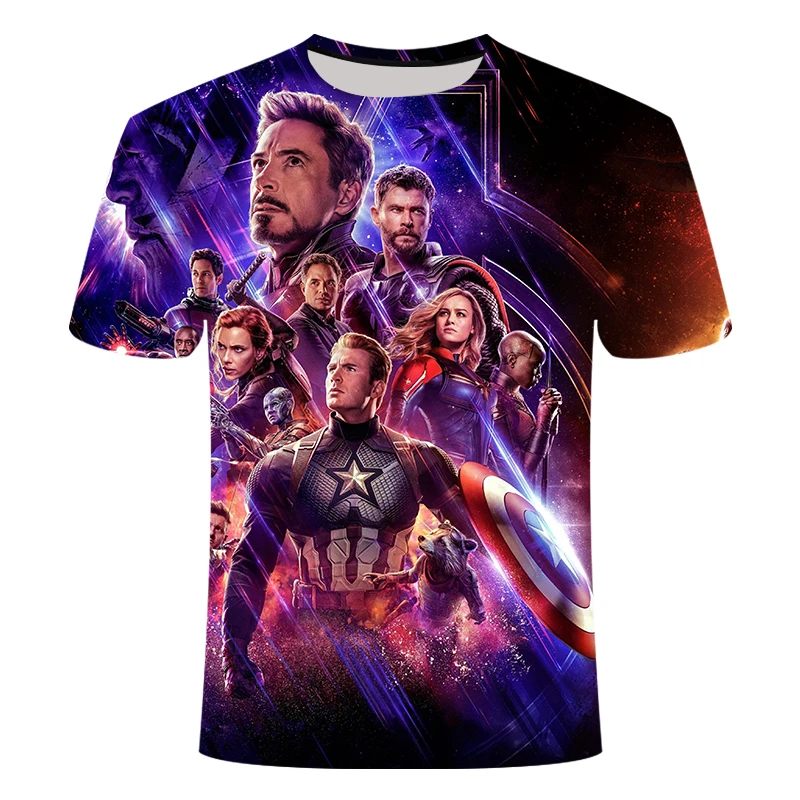 Новинка, футболка Marvel Avengers 4 final, футболка с 3d принтом супергероя Америки, футболка для косплея, Мужская Новая летняя модная футболка - Цвет: TX119