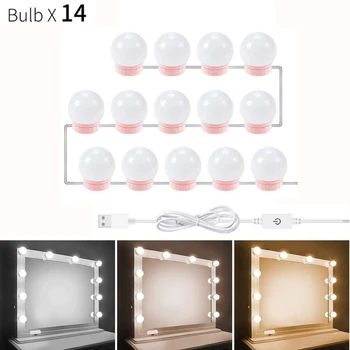

LEADLY Hollywood Style LED Vanity Mirror Lights Kit With Dimmable Light Bulb Sensor Lighting Fixture Strip For Makeup Table Lamp