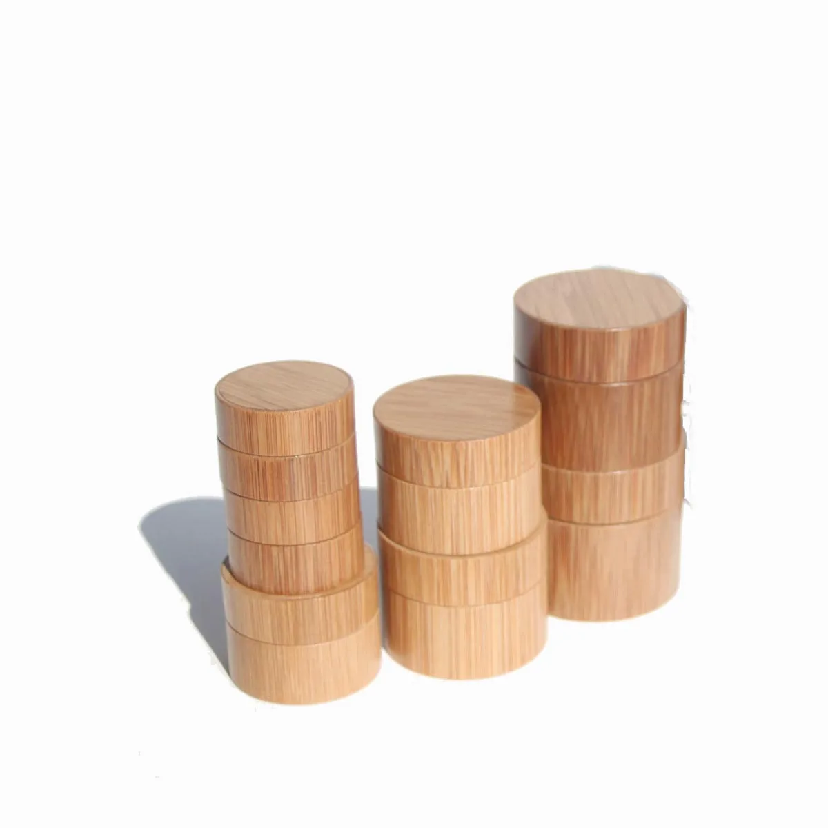 10pcs Natural Bamboo cosmetic jar cosmetic sample containers Environmental packing Material 3g 5g 10g 15g 20g 30g 50g