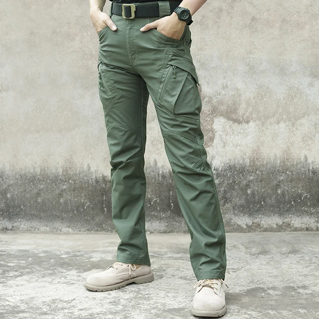 Mens Waterproof Cargo Pants Elastic Multiple Pocket Military Male Trousers Outdoor Joggers Pant Plus Size Tactical Pants Men 4