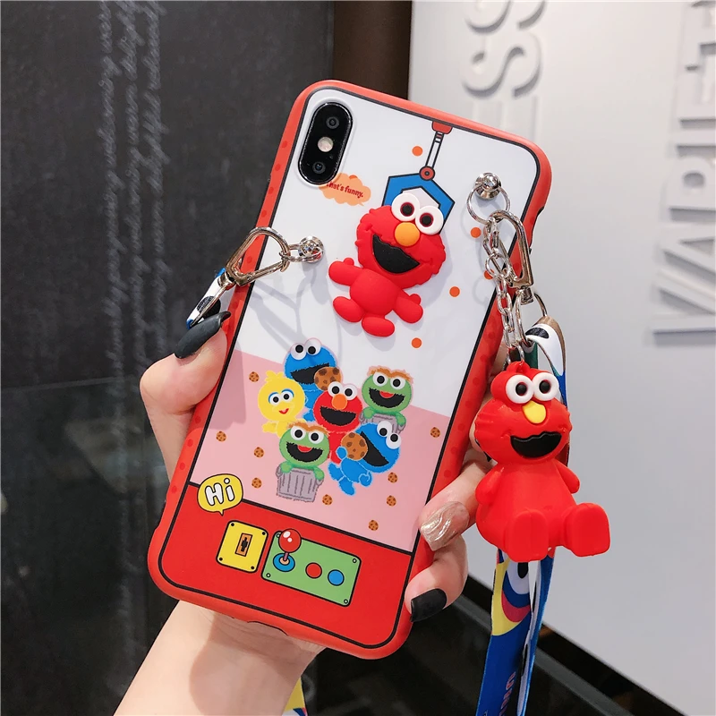 Чехол для iphone XS max XR X Sesame Street милый чехол печенья Elmo мягкий 8 телефона plus 7P 6P 6 7 +