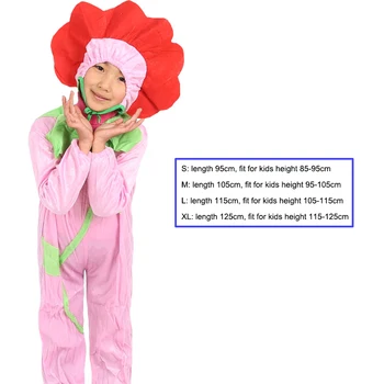 

Children Kids Cartoon Plant Costumes Performance Suit Girls Boys Flowers Children Day Halloween Christmas Costumes Jumpsuit