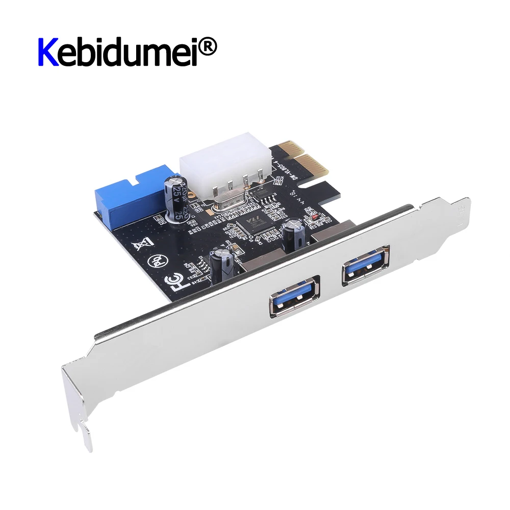 Usb-адаптер 3,0 PCI-E адаптер расширения Портативный внешний 2 порта USB3.0 концентратор внутренний 20pin разъем карта PCI-E