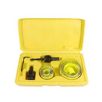 

11 or 16Pcs 19-127mm Alloy Woodworking Hole Saw Cutter Gypsum Board PVC Wood Plate Reamer Hole Distance Set Hand Tool Set