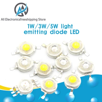 

100pcs High power LED chip cree led lamp beads 1W led lamp beads 3W led5W led white red green blue yellow full color lamp beads