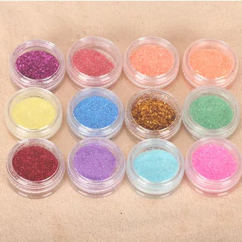 

best Nail Glitter Shiny Matte Shell colorful Nail Art Pigment Dust Powder Manicure Nail Decorations b056