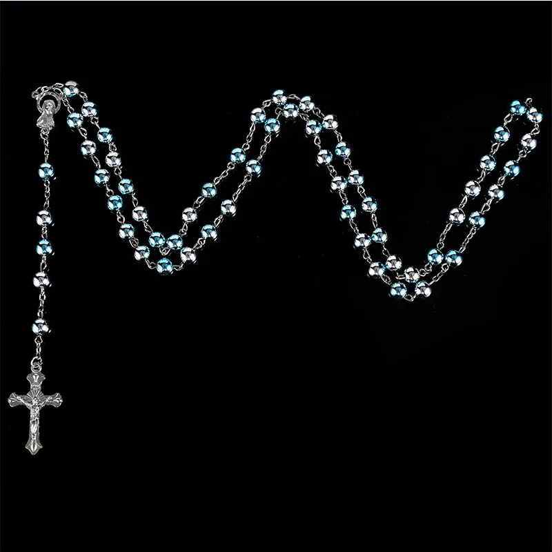 2021 New Classic Handmade Rosary Necklace Catholic Rosary Bead Necklace