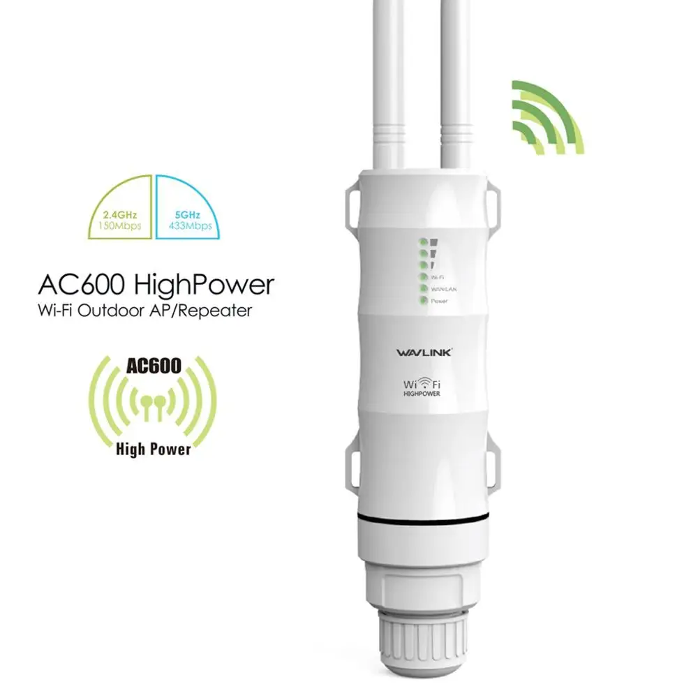 

AC600 High Power Outdoor Wifi Router /Access Point/CPE/WISP Wireless Repeater Dual Band 2.4/5Ghz 12dBi Antenna