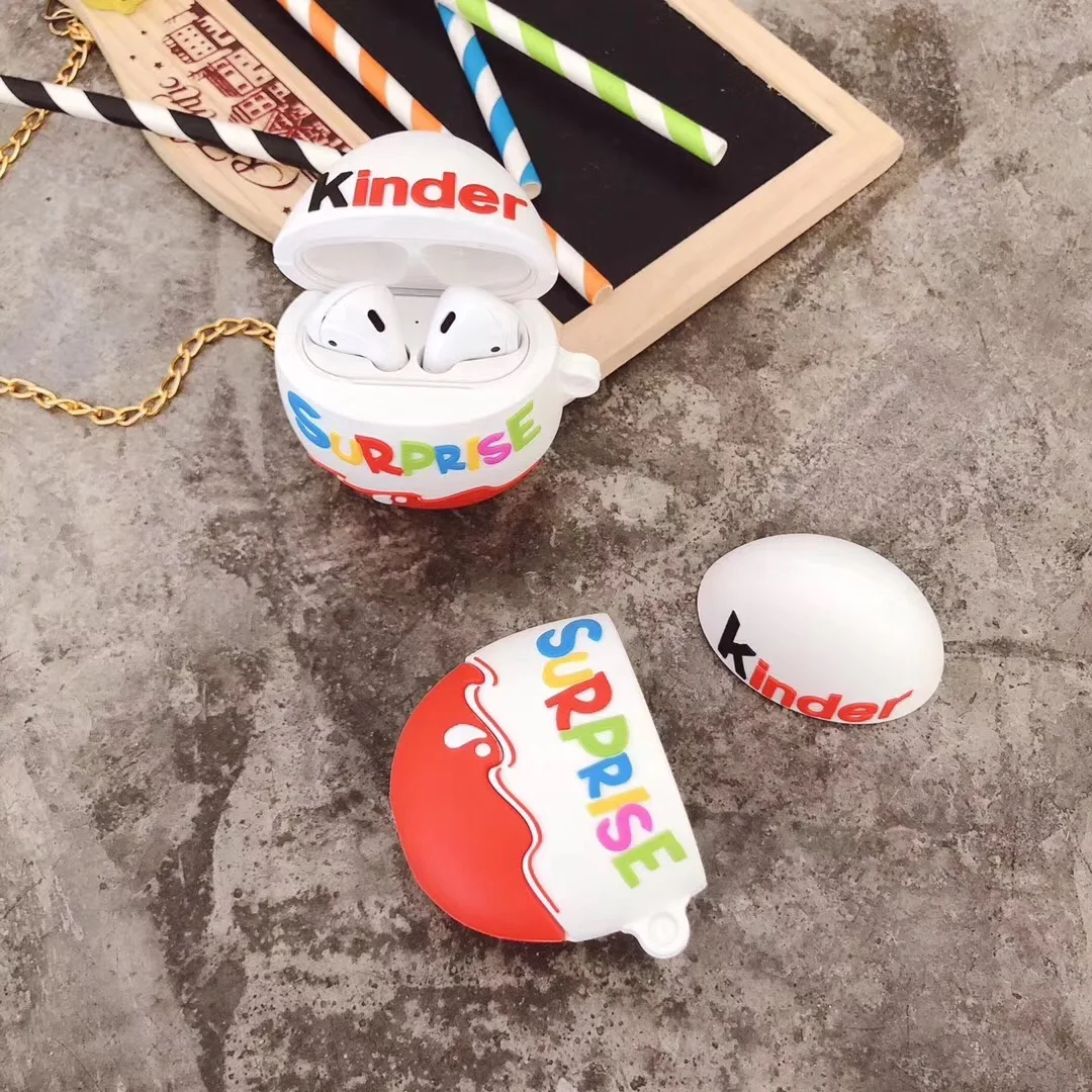 Забавный 3D Jianda kinder Qiqi яйцо+ кольцо Беспроводная bluetooth-гарнитура силиконовый чехол для гарнитура для airpods защитные противоударные чехлы