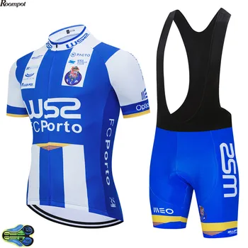

New 2020 WS2 Blue Cycling Team Jersey 12D Bike Shorts Set Quick Dry Bicycle Clothing Mens Summer Pro Cycling Maillot Wear
