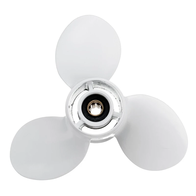 Ship Engine Outboard Propeller 3-Bladed Rotary Paddle 683-45941-00-El 9 1/4 X 12 For Yamaha 9.9-15Hp Aluminum 8 Spline - Цена: 