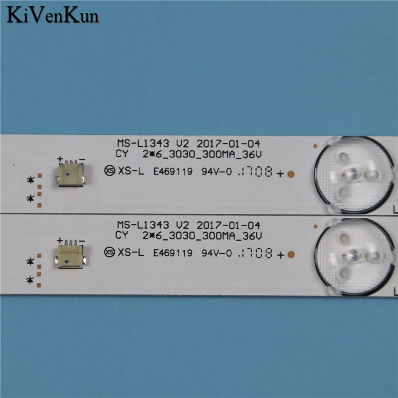 Faixas de Led para Retroiluminação de tv para Prestigio Embutido e Tamanhos de Led Ms-l1343 v2 Cabos de computador e conectores - Imagem 5