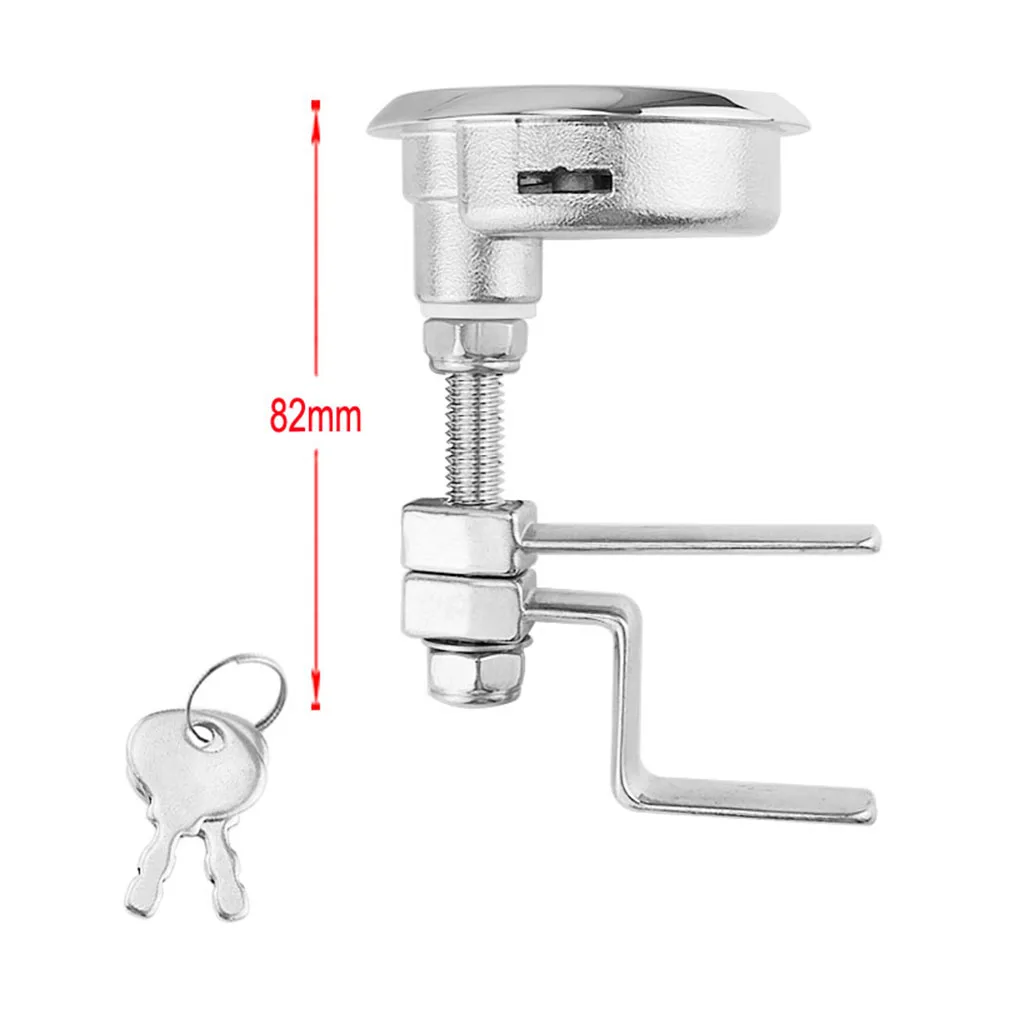 Marine Boat Hatch Latch Turning Lock Lift Handle Flush Mount Stainless Steel with Key