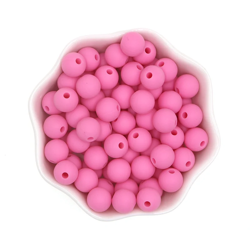 NO.7 Pink Kovict круглые силиконовые Бусы 9 мм перле силиконовые бусины для прорезывания зубов для изготовления ювелирных изделий детские товары DIY силиконовые коралловые бусины - Цвет: NO.7 Pink