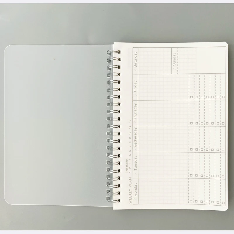 Weekly Plan Daily Weekly Monthly Notebook Planner Spiral A5 Notebook Time Memo Planning Organizer Agenda School schedule Supplies - Цвет: Weekly Plan