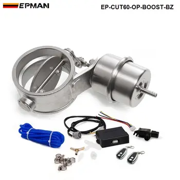 

Exhaust Control Valve Set Cutout 2.3"60mm Pipe Open With Boost Actuator with Wireless Remote Controller Set EP-CUT60-OP-BOOST-BZ