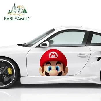 

EARLFAMILY 43cm x 38.7cm for Mario Bros Windshield Decoration Decals Motorcycle Surfboard Custom Printing Trunk Car Stickers