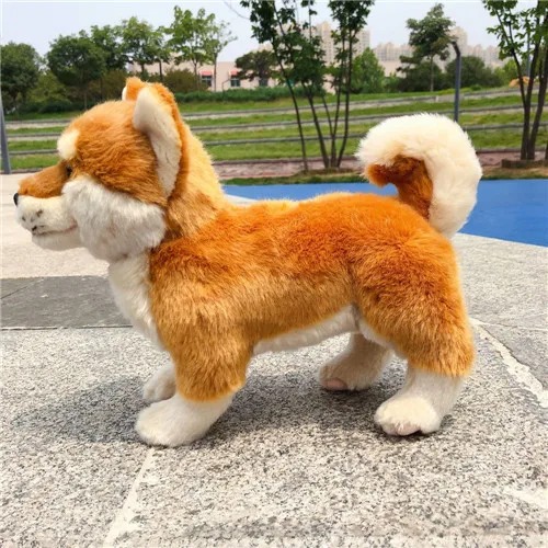 Fancytrader 12'' Mini Simulation Shiba Inu Plush Toy Stuffed Akita Dog Toy Plush Toy Kids Gift Home Decoration 30x24cm (9)