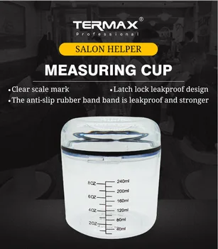 

Termax Shaker Hair Coloring Measuring Cup Graduated Glass Perm Reagent Reconcile Cup Mixed Cup Debugging Cup Cream Cup