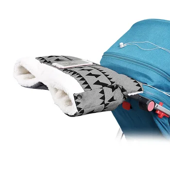 

Pram Hand Muff Baby Carriage Pushchair Warm Thick Winter Fur Fleece Hand Cover Buggy Clutch Cart Muff Glove Stroller Accessories