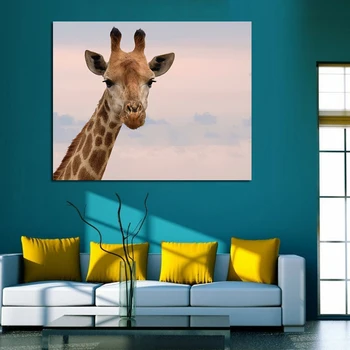

Giraffe Canvas Painting And Animal Posters Nursery Wall Art Nordic For Living Room Home Decor Frameless