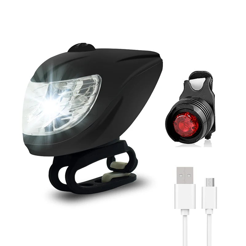 

WasaFire 5 Modes USB Rechargeable Bicycle Front Lights Headlight + Red LED Taillight Super Bright Bike Light Set